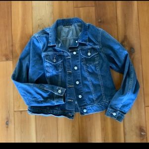 Lands End jean trucker jacket size M
